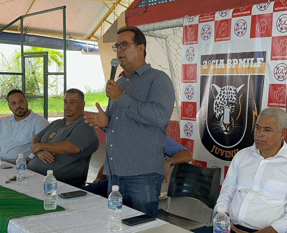 Vice-perfeito e pré-candidato a perfeito Dr. Vidigal Cafezeiro participa da cerimônia de abertura da 2ª CIA Brigada Juvenil 