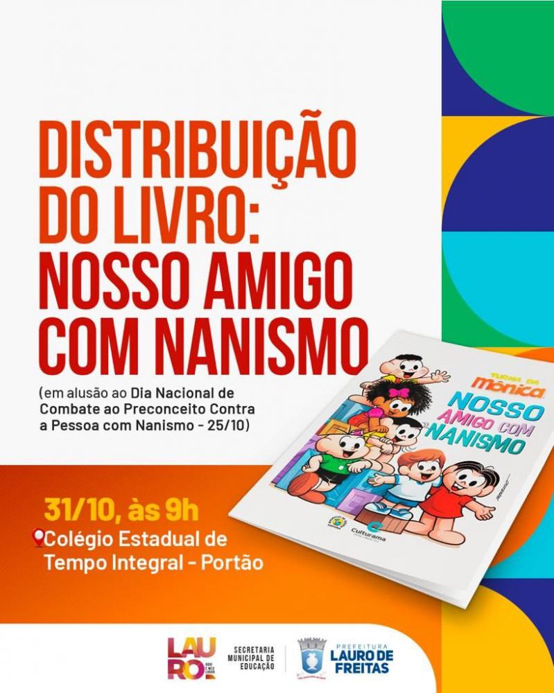 Alunos da rede municipal de ensino serão contemplados com livro sobre nanismo na próxima terça-feira (31)