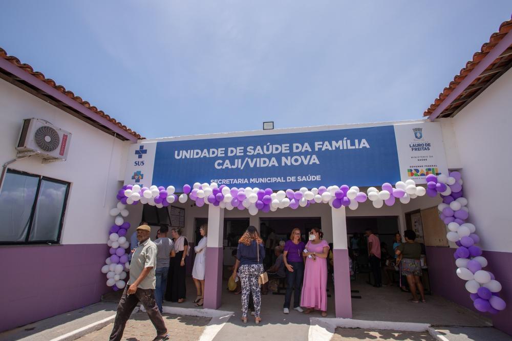 Requalificada, Prefeitura de Lauro de Freitas entrega reforma da USF Caji/Vida; unidade possui Farmácia Viva