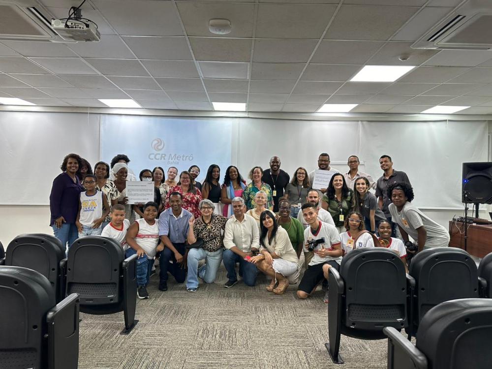 Escolas baianas premiadas nacionalmente recebem homenagem na CCR Metrô Bahia