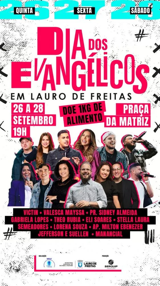 Em comemoração ao Dia do Evangélico, Lauro de Freitas sedia Semana da Cultura Gospel a partir de quinta-feira (26)