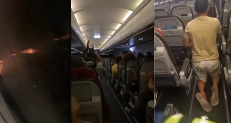 Motor de avião pega fogo logo após decolar e precisa retornar a Salvador